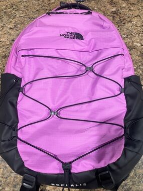 The North Face Pink and Black Borealis Backpack EUC